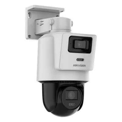 Cámara PTZ TandemVu IP / Dual Sensor 4 MP + 4 MP / Lentes 2.8 mm + 8 mm / Dual Light IR + Blanca 30 m (98.4 ft) / PoE 802.3at / IP66 — vista 3