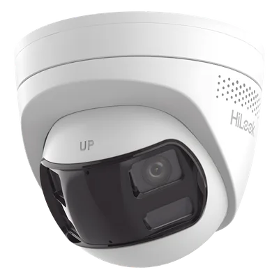 Cámara Turret IP / 6 Megapixel / Panorámica 180° / Dual Light 30 m (98.4 ft) / PoE / Audio Bidireccional / IP67