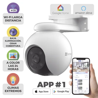 Cámara PT IP / 3K 5 Megapixel / Visión 360° / IR 30 m (98.4 ft) / Color Nocturno / Audio Bidireccional 100 dB / IP65 / Wi-Fi 2.4 GHz — vista 2