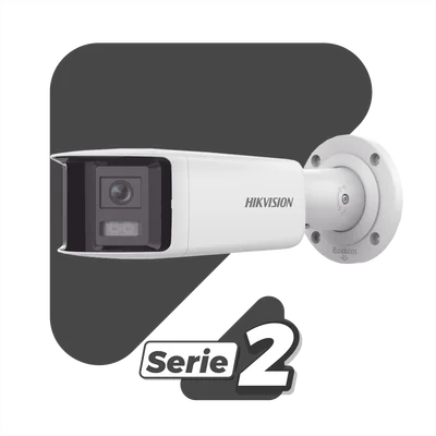 Cámara Bala IP / 4 Megapixel / Dual Lente 2.8 mm / Panorámica 180° / IR 40 m (131.2 ft) / WDR 120 dB / IP67 / Audio Bidireccional / PoE — vista 2