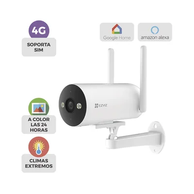 Cámara Bala IP / 3 Megapixel (2K) / 4G LTE / Visión Nocturna a Color 0.01 lux / Defensa Activa con Sirena y Luz Estroboscópica / Audio Bidireccional / IP67 / IR 30 m (98.4 ft) — vista 2