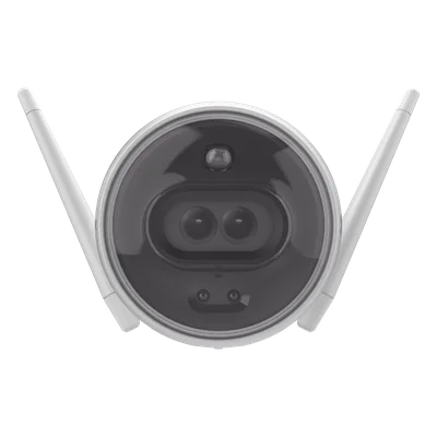 Cámara Bala IP / 2 Megapixel / Doble Lente 2.8 mm / 105° / Visión Nocturna a Color / IR 30 m (98.4 ft) / Wi-Fi 2.4 GHz / IP67 / Audio Bidireccional / Sirena y Luz Estroboscópica — vista 3