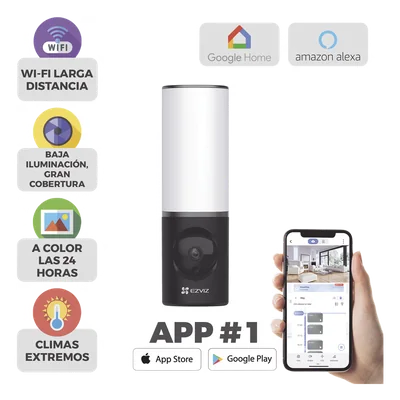 Cámara IP Bala / 4 Megapixel / Wi-Fi 2.4 GHz / Luz Blanca 700 lúmenes / IR 10 m (32.8 ft) / Audio Bidireccional / IP67 — vista 3