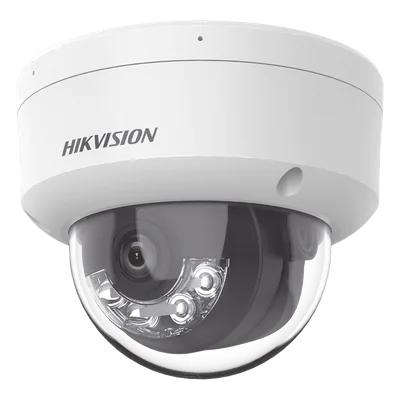 Cámara Domo IP / 2 Megapixel / Dual Light 30 m (98.4 ft) / Lente 2.8 mm / 103° FOV / IK08 / IP67 / PoE