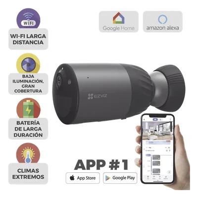 Cámara IP Inalámbrica / 2 Megapixel / Batería Recargable 7800 mAh / Visión Nocturna Color 10 m (32.8 ft) / Wi-Fi 2.4 GHz / IP66 / Audio Bidireccional / Sirena Integrada — vista 1