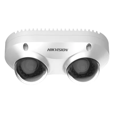 Cámara Panorámica Dual / 4 MP por Lente / 2.8 mm Fijo / IP67 / IK10 / PoE / WDR 120 dB / 10 m (32.8 ft) IR / Audio y Alarma I/O / MicroSD 256 GB — vista 2
