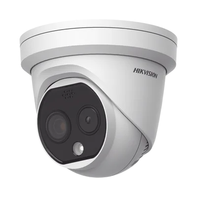 Turret IP Dual / Térmica 1.8 mm (160 x 120) / Óptico 2 mm (4 Megapixel) / DETECCIÓN DE PERSONAS 53 m /15 mts IR / Exterior IP67 / PoE / Termométrica / Detección de Fuego / Detección de Te / Micro SD 32 GB Incluida