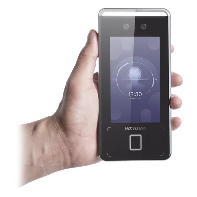 Terminal de Reconocimiento Facial / Pantalla Táctil 4.3 pulgadas / Wi-Fi / IP65 / Alcance 0.3 a 1.5 m (0.98 a 4.92 ft) / 3,000 Usuarios / 150,000 Eventos / WDR / QR / Videoportero — vista 2