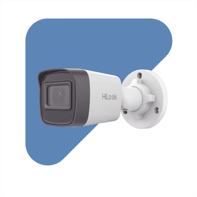 Bala IP / 4 Megapixel / Lente 2.8 mm / 104° FOV / 20 m IR / IP67 / PoE / dWDR / H.265+ / ONVIF — vista 2
