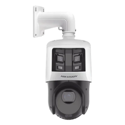 PTZ IP TandemVu / 4 Megapixel PTZ + 6 Megapixel Panorámica / Zoom Óptico 25x / IR 100 m (328.1 ft) / WDR 120 dB / PoE+ / IP66