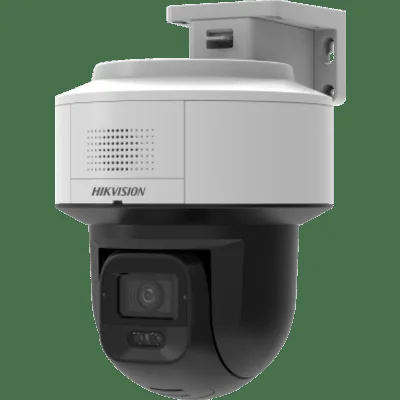Cámara PTZ IP TandemVu / 4 Megapixel / Zoom Óptico 4X / Dual Light IR 40 m (131.2 ft) + Luz Blanca 30 m (98.4 ft) / AcuSense / Audio Bidireccional / IP66 / PoE+