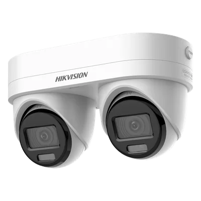 Cámara IP Dual Lente / 4 Megapixel por Sensor / WDR 120 dB / IR 10 m (32.8 ft) / IP67 / IK10 / PoE / Audio Bidireccional