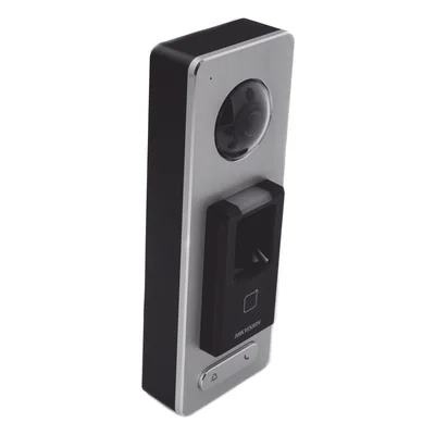 2 EN 1 / Lector Biométrico IP65 con Función de Videoportero y lector QR Incluida/ Llamada a APP de Smartphone Hik-Connect P2P (No requiere monitor) / Soporta Tarjetas - Huellas - Códigos QR / Cámara 2 MP Compatible con DVRs y — vista 2
