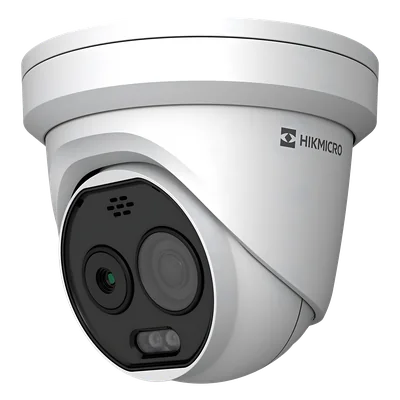 Cámara Turret IP Bi-Espectral / Térmica 160×120 / Óptica 5 MP / -20°C a 150°C / VCA 3.0 / Vehículo 60 m / Humano 20 m