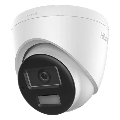 Cámara Turret IP / 2 Megapixel / Dual Light IR 20 m (65.6 ft) + Luz Blanca 15 m (49.2 ft) / Lente 2.8 mm / Ángulo 101° / Audio Integrado / IP67 / PoE — vista 1