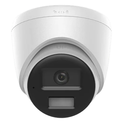 Cámara Turret IP / 2 Megapixel / Dual Light IR 20 m (65.6 ft) + Luz Blanca 15 m (49.2 ft) / Lente 2.8 mm / Ángulo 101° / Audio Integrado / IP67 / PoE — vista 2