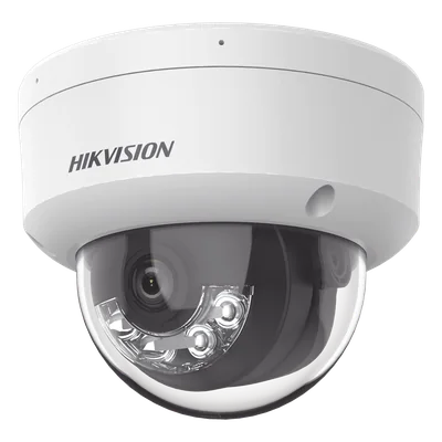 Cámara Domo IP / 2 Megapixel / Dual Light 30 m (98.4 ft) / Lente 2.8 mm / 103° / IK08 / IP67 / PoE / Micro SD 512 GB