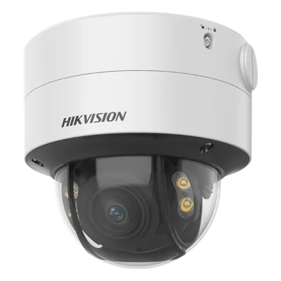 Cámara Domo IP / 4 Megapixel / ColorVu 24/7 / Lente 2.8-12 mm / Luz Blanca 40 m (131.2 ft) / WDR 130 dB / AcuSense / IP67 / IK10 — vista 1
