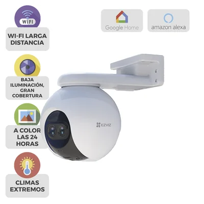 Cámara PT IP / 2 Megapixel / Lente Dual 2.8 mm y 12 mm / Visión Nocturna Color 30 m (98.4 ft) / Wi-Fi 2.4 GHz / IP65 / Cobertura 360° — vista 2