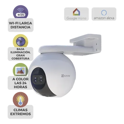 Cámara PT IP / 2 Megapixel / Lente Dual 2.8 mm y 12 mm / Visión Nocturna Color 30 m (98.4 ft) / Wi-Fi 2.4 GHz / IP65 / Cobertura 360° — vista 1