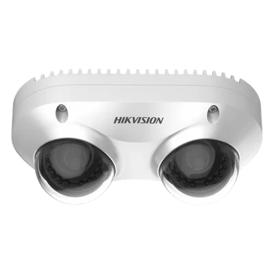 Cámara IP Dual-Lente / 5 Megapixel / 2.8 mm Fijo / WDR 120 dB / IR 10 m (32.8 ft) / IP67 / IK10 / PoE / Audio y Alarma — vista 1