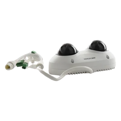 Cámara IP Dual-Lente / 5 Megapixel / 2.8 mm Fijo / WDR 120 dB / IR 10 m (32.8 ft) / IP67 / IK10 / PoE / Audio y Alarma — vista 2