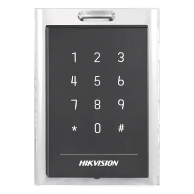 Lector de Acceso MIFARE y Contraseñas / IP64 / Wiegand W26/W34 y RS-485 / 13.56 MHz / Teclado Integrado / -20°C a +65°C (-4°F a 149°F)