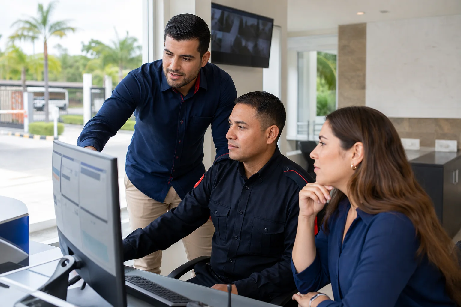 Capacitación de guardia y administración para operar el control de accesos