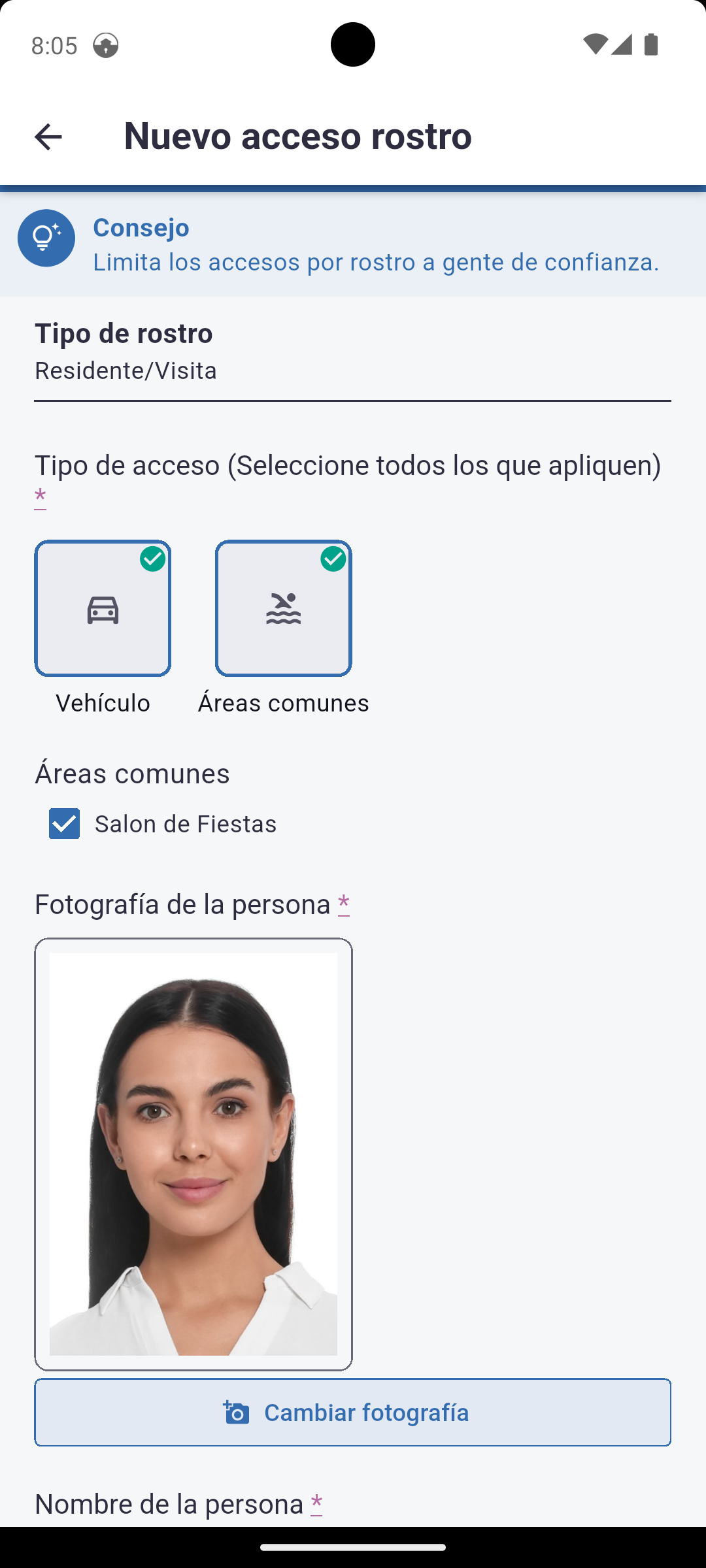 Reconocimiento facial